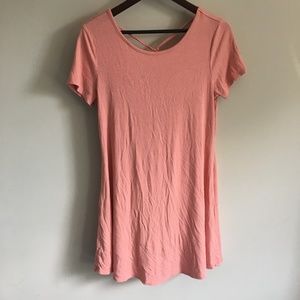 Forever 21 | Pink Coral  Ribbed Babydoll Dress XL